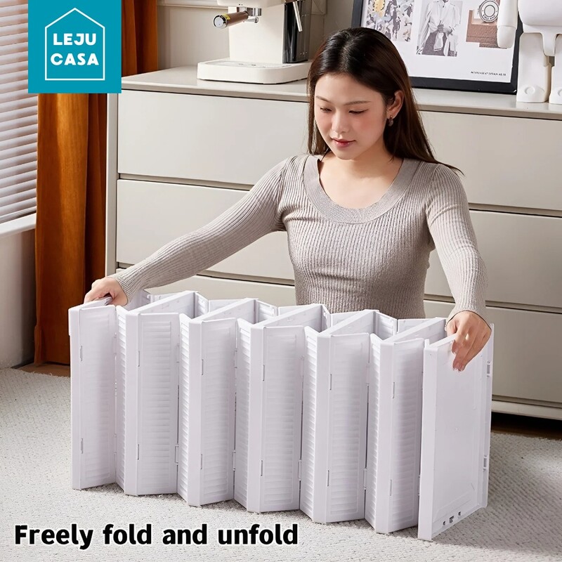 6-kihiline kokkupandav jalatsihoidja läbipaistev toss Lihtne kokku panna Tolmukindel virnastatav jalatsihoidik koos kaanega