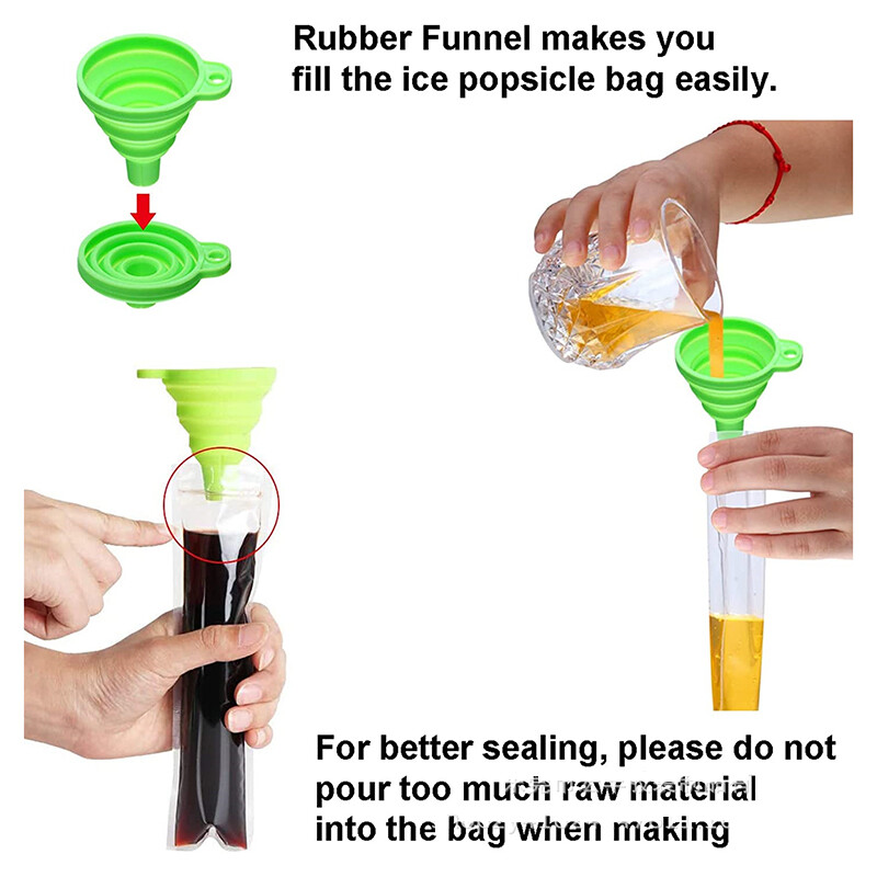 100 tk ühekordselt kasutatavad jäämassi vormikotid Omatehtud jääpulgakotid BPA-vaba tõmblukkidega sügavkülmikutoru jogurtipidude jaoks