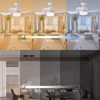 вентилаторна лампа с дистанционно управление безстепенно затъмняване и 3-степенна настройка на скоростта на вятъра подходяща за спалня хол кабинет кухня