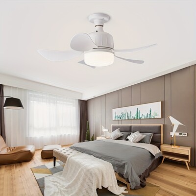 вентилаторна лампа с дистанционно управление безстепенно затъмняване и 3-степенна настройка на скоростта на вятъра подходяща за спалня хол кабинет кухня