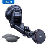 TOPK magnetiline autotelefoni kinnitus; N52 tugeva magnetiga armatuurlaud esiklaasi imikork autotelefoni hoidja reguleeritav teleskoopvars