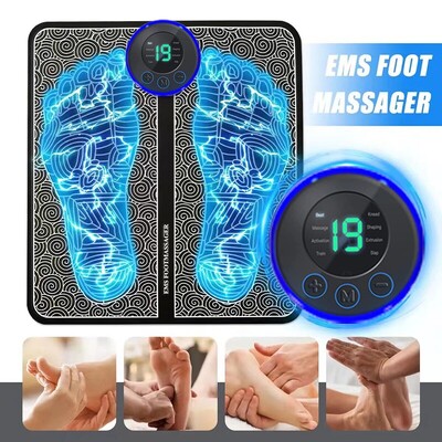 Masažer za stopala Jastučić za masažu stopala Stimulacija mišića stopala 8 načina rada 19 razina opuštanja USB punjenje