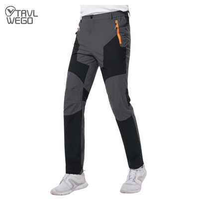 TRVLWEGO Pantaloni de drumeție de vară pentru bărbați, rezistenți la uzură, prevenirea stropilor de apă, uscare rapidă, rezistenți la UV, pantaloni subțiri elastici de camping