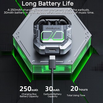 Bluetooth слушалка за безжична бинаурална Thinkplus TWS5.0 слушалка за спортни игри XT81