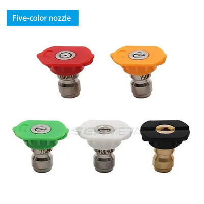 SEAMETAL kõrgsurve autopesuri veepüstoli alumiiniumist südamikuga kiirsisestatav viievärviline ventilaatorikujuline otsik autopesutarvikud