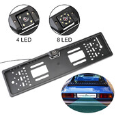12V auto tahavaatekaamera 4/8 LED Euroopa Ühendkuningriigi numbrimärgi hoidik parkimisandur 2,4G tagurpidi Vedio vastuvõtja PDC Parltronics komplekt
