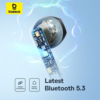 Ασύρματο ακουστικό Baseus Bowie E16 Bluetooth 5.3 Ακουστικά 30H Μεγάλη διάρκεια ζωής μπαταρίας IPX4 Αδιάβροχα αληθινά ασύρματα ακουστικά ακουστικών