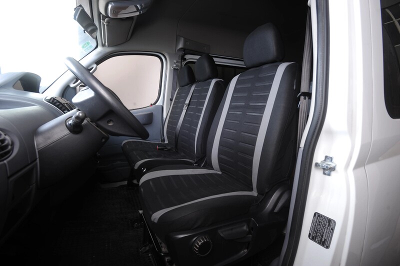 Universalūs 3D juostiniai sėdynių užvalkalai tinka daugumai furgonų sunkvežimių 2+1 sėdynių užvalkalai vienam vairuotojui ir keleiviui