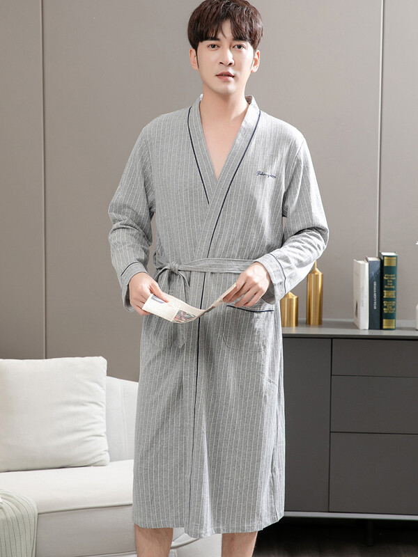  Täiskasvanute meeste suvine õhuke puhtast puuvillast suvine kimono pikkade varrukatega suur rüü 