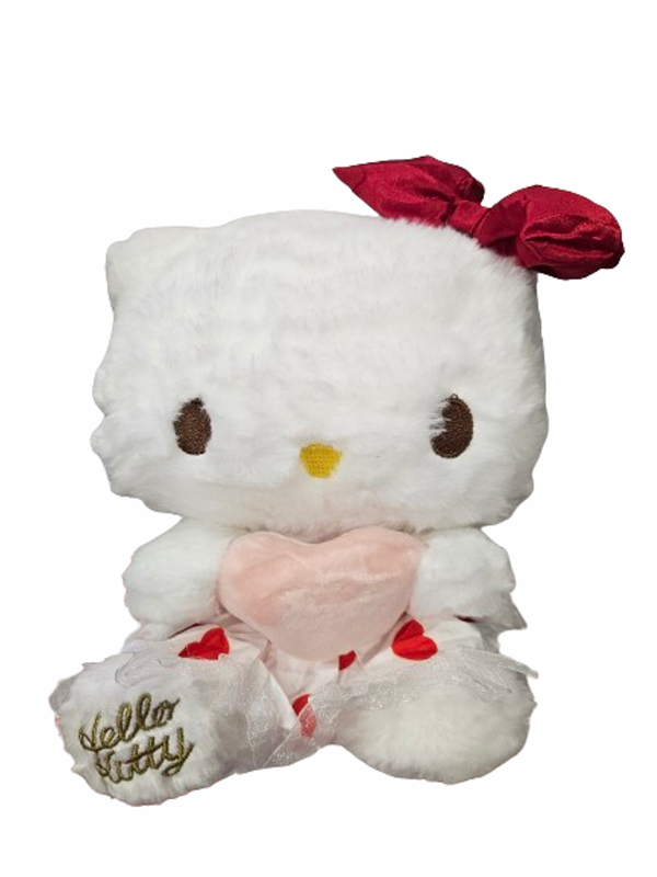 Играчка Хелоу Кити, Плюшен, 20х17 см, Многоцветен