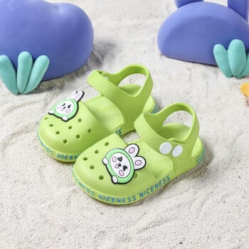 Κορίτσια 1-2 ετών Rabbit Baby Sandals Καλοκαίρι 2024 Νέα Παιδικά Παπούτσια Παραλίας για μωρά και νήπια Baotou Αντιολισθητικά