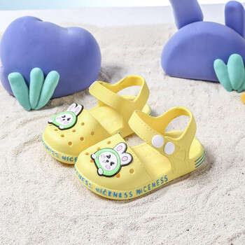 Κορίτσια 1-2 ετών Rabbit Baby Sandals Καλοκαίρι 2024 Νέα Παιδικά Παπούτσια Παραλίας για μωρά και νήπια Baotou Αντιολισθητικά