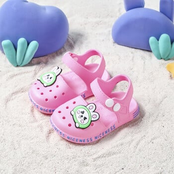 Κορίτσια 1-2 ετών Rabbit Baby Sandals Καλοκαίρι 2024 Νέα Παιδικά Παπούτσια Παραλίας για μωρά και νήπια Baotou Αντιολισθητικά