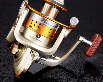 Fishing Reel Golden Shark King Series AK Metal Head Metal Rocker Fishing Reel Fishing Reel Spinning Reel Fishing Tacking