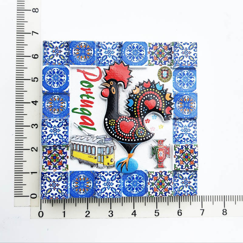 Piiriülene e-kaubandus Portugal loominguline 3D-printimine mosaiik reisimälestus kaunistus käsitöö kingitus magnet külmkapimagnet