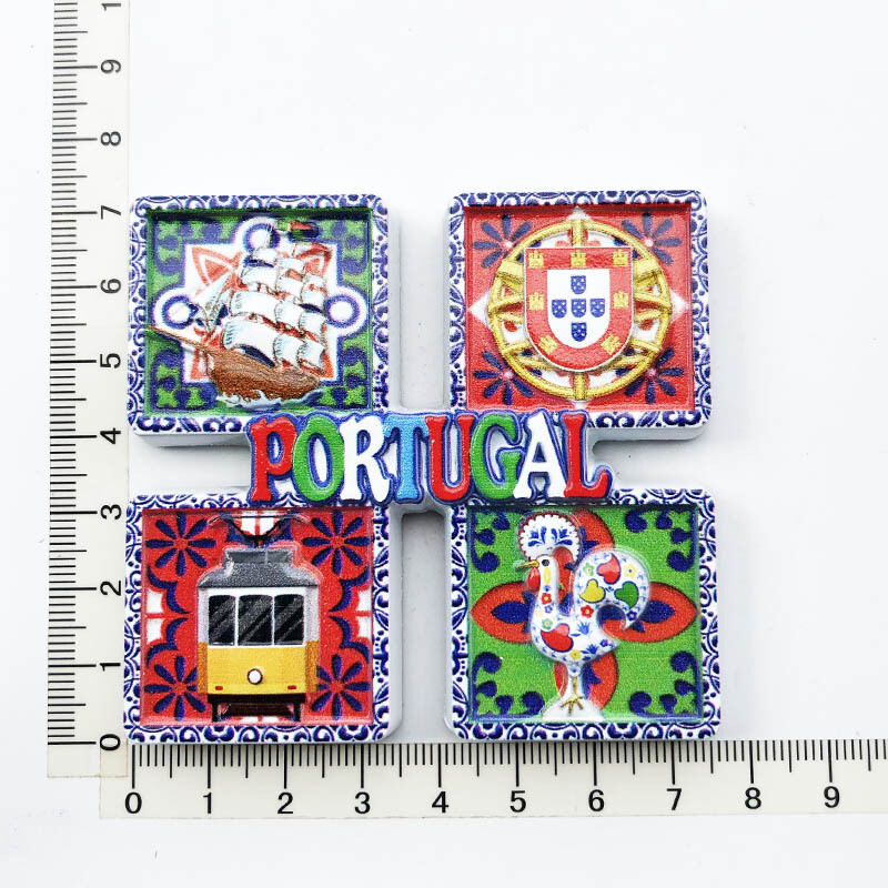 Piiriülene e-kaubandus Portugal loominguline 3D-printimine mosaiik reisimälestus kaunistus käsitöö kingitus magnet külmkapimagnet