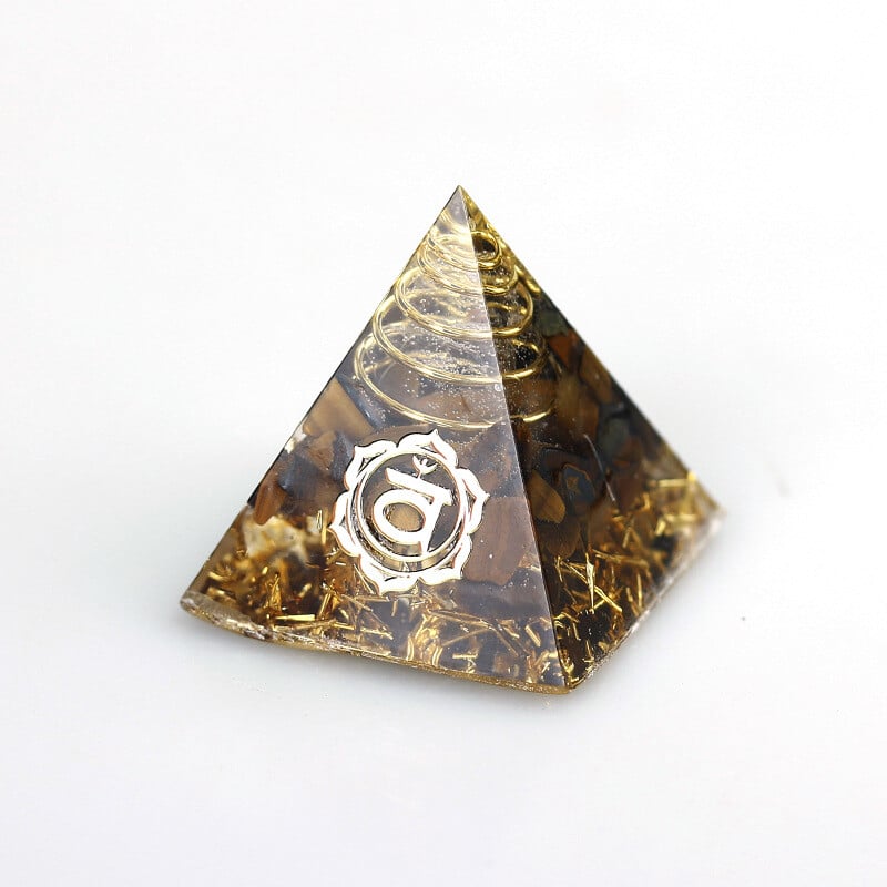 Естествен кристален чакъл пирамида епоксидна украса офис бюро декорация на десктоп кристална кула декорация подарък
