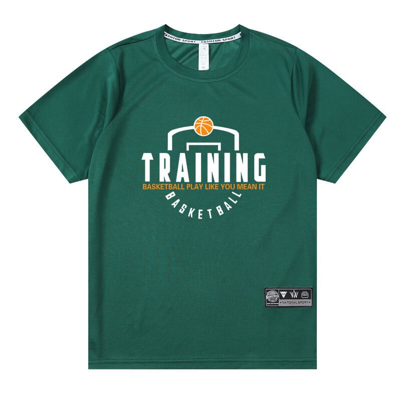 Američka košarkaška uniforma za trening kratkih rukava, muška sportska majica za teretanu, prozračna, upija znoj, studentska široka majica s pola rukava