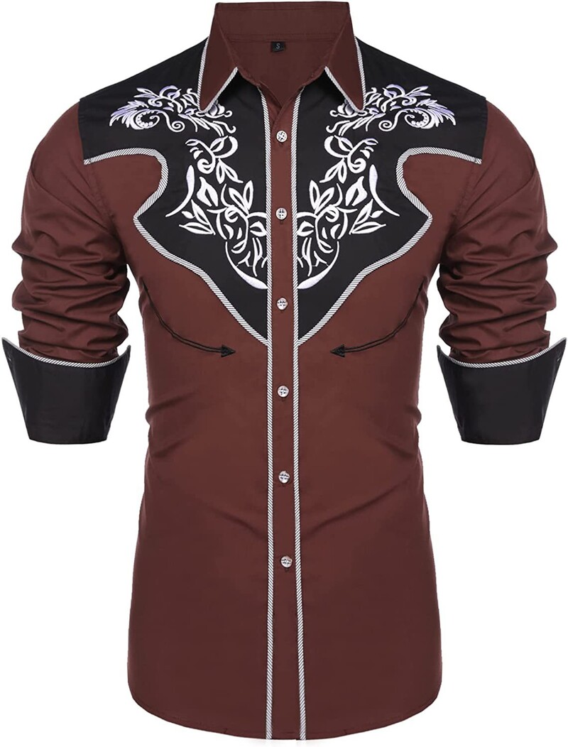 Cămașă transfrontalieră pentru bărbați 2024 Independent Station, retro Western Denim, cu mânecă lungă, vestă lată Cămașă casual