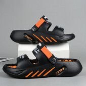 2024 m. vasaros vyriškos masažinės šlepetės lauko sandalai paplūdimyje Patogūs minkšti šlepetės Vidiniai laisvalaikio batai Vyriški basutės didelis dydis 47 48