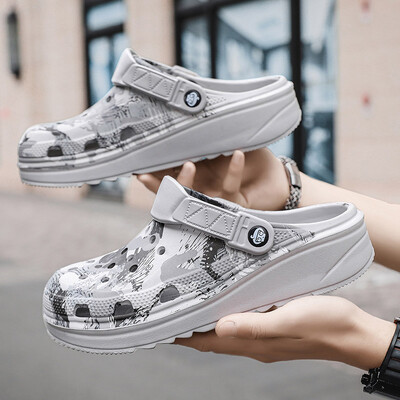 Ανδρικές παντόφλες Πλατφόρμα παραλλαγής Υπαίθρια καλοκαιρινά τσόκαρα Παπούτσια Γυναικεία σανδάλια παραλίας Ανδρικά μαλακά EVA Slides για εσωτερικούς χώρους σπιτιού Lover σαγιονάρες