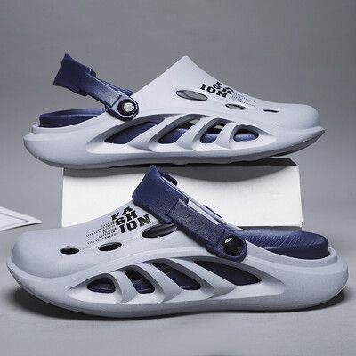 2024. aasta uued meeste õuesandaalid, sussid rannas, mugavad paksud pehmed tald, puukingad Meeste vabaajajalatsid Aiakingad Meeste rannasandaalid