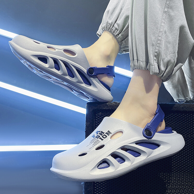 2024. aasta uued meeste õuesandaalid, sussid rannas, mugavad paksud pehmed tald, puukingad Meeste vabaajajalatsid Aiakingad Meeste rannasandaalid