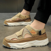 Uued meeste sandaalid suur pehme põhi kõrgendavad suvised sandaalid pakett pea hingavad rannajalatsid õues vaba aja veetmise suurus 36-45