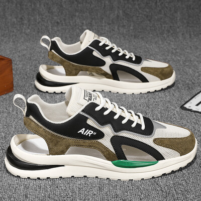 COOLVFATBO Suvisest võrkkangast hingavad vabaajajalatsid meeste rannajalatsid meeste mugavad sandaalid meeste moes tossud meeste 2023