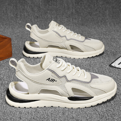 COOLVFATBO Suvisest võrkkangast hingavad vabaajajalatsid meeste rannajalatsid meeste mugavad sandaalid meeste moes tossud meeste 2023