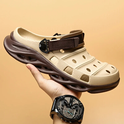 Uued 2024. aasta suvised paksupõhjalised lapilised moesandaalid, meeste vabaaja rannajalatsid, õõnsad aiakingad, õuesussid, EVA-kingad