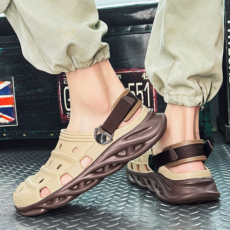 Uued 2024. aasta suvised paksupõhjalised lapilised moesandaalid, meeste vabaaja rannajalatsid, õõnsad aiakingad, õuesussid, EVA-kingad