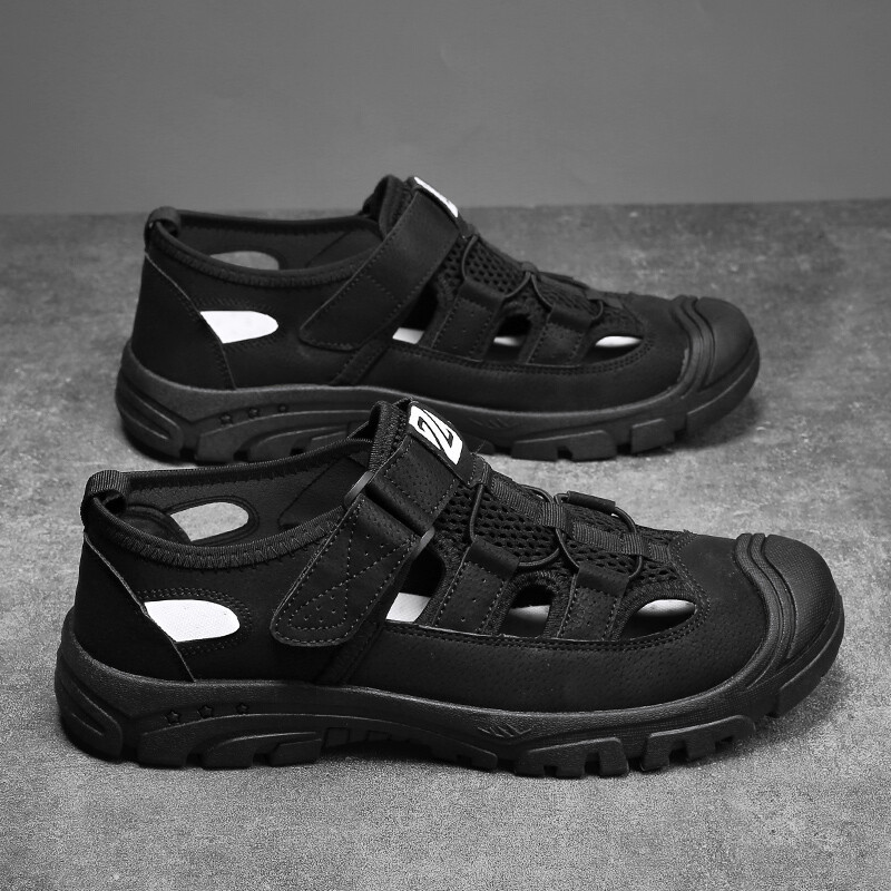 Meeste suvesandaalid Loaferid vabaaja hingavad mugavad võrkkingad Vintage nahast lamedad õues rannajalatsid Meeste kingad