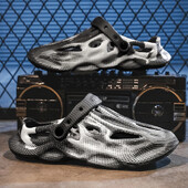 Meeste sussid suvised pehmed EVA rannaaugust kingad õues Naiste libisemiskindlad lipsuga värvitud disainer isikupärastatud õõnsad kingad 36-45