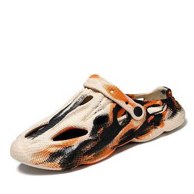 Meeste sussid suvised pehmed EVA rannaaugust kingad õues Naiste libisemiskindlad lipsuga värvitud disainer isikupärastatud õõnsad kingad 36-45