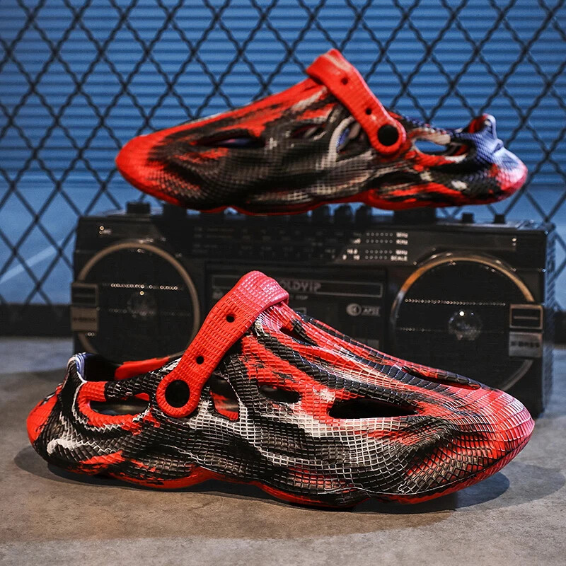 Meeste sussid suvised pehmed EVA rannaaugust kingad õues Naiste libisemiskindlad lipsuga värvitud disainer isikupärastatud õõnsad kingad 36-45