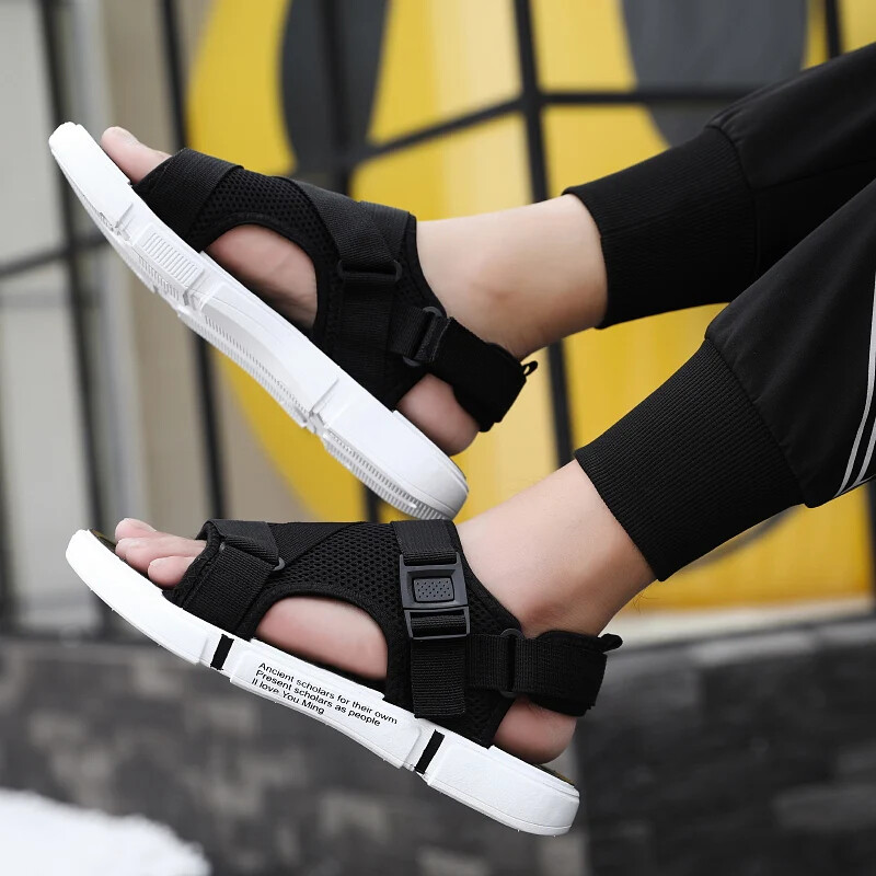 Sandale pentru bărbați, moale, confortabile, anti-alunecare, pantofi pentru bărbați, sandale de plajă țesute de înaltă calitate, sandale gladiator pentru bărbați, pantofi plati casual de vară