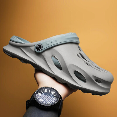 Meeste sussid suvised pehmed EVA rannasandaalid väljas naiste sussid liugused libisemiskindlad lipsuvärviga disainitud isikupära õõnsad kingad