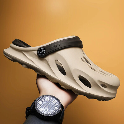 Meeste sussid suvised pehmed EVA rannasandaalid väljas naiste sussid liugused libisemiskindlad lipsuvärviga disainitud isikupära õõnsad kingad