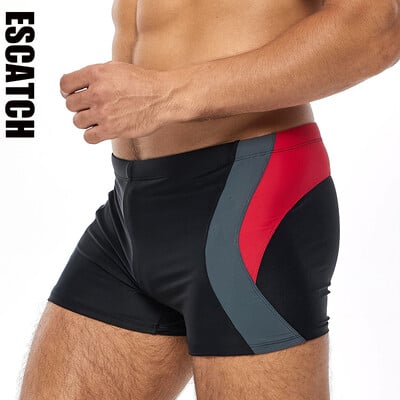 Escatch Hot Costume de baie Bărbați Respirabile Costume de baie pentru bărbați Trunchiuri de plajă Slip boxer Sunga Costume de baie Bañador Hombres Short with Pad