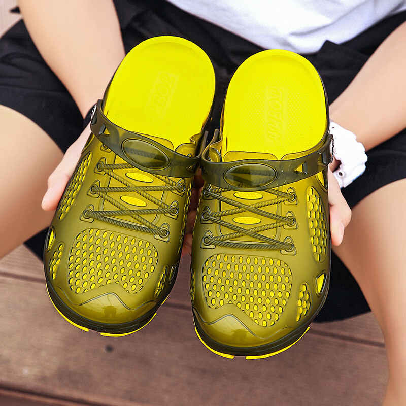 2023 Sandale pentru bărbați pantofi de vară lucrați manual pentru bărbați pantofi de apă moale de grădină pentru bărbați mărime mare sandale plate pentru plajă papuci X14