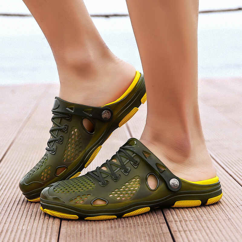 2023 Sandale pentru bărbați pantofi de vară lucrați manual pentru bărbați pantofi de apă moale de grădină pentru bărbați mărime mare sandale plate pentru plajă papuci X14