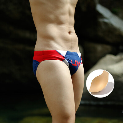 Ujumispüksid Ujumiskostüümid Meeste ujumisriided Pad Push-up Seksikas surfamine pehme G-String ujumistrikoo Meeste seksikad bikiinid Suvine uhkusepäev