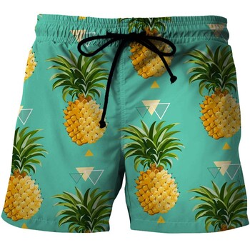 Летни мъжки плажни къси панталони Fruit 3D Print Loose Surf Board Shorts S-6XL Бански гащета Бански костюм Големи бански панталони Мъжки бански костюми