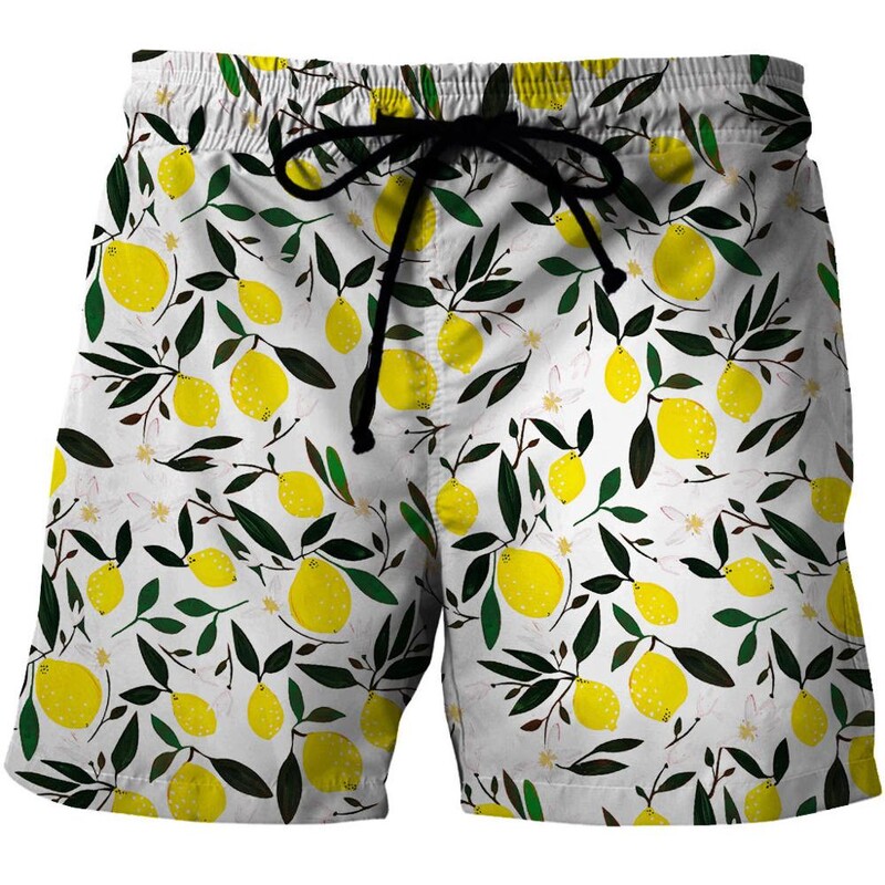 Suvised meeste rannapüksid Puuviljade 3D-prindiga lahtised lainelauapüksid S-6XL Ujumispüksid Ujumiskostüümid Suured ujumispüksid Meeste ujumisriided