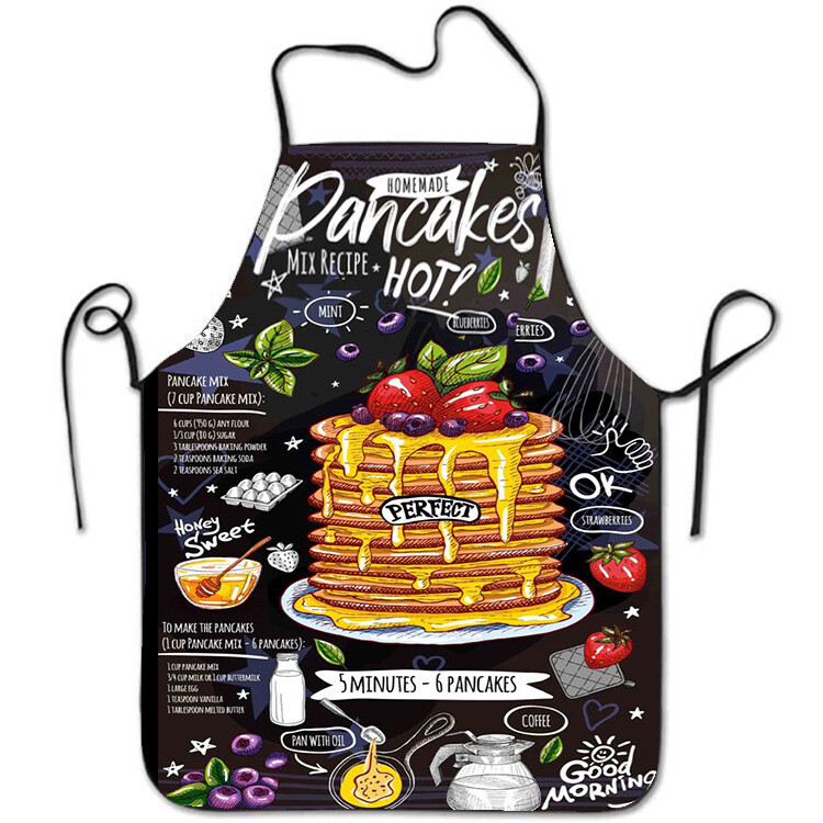 Cross Border prijuostė Poliesterio skaitmeninis spausdinimas Pica Burger Atsparus vandeniui ir alyvai atsparus virtuvės spausdinimui be rankovių namų prijuostė