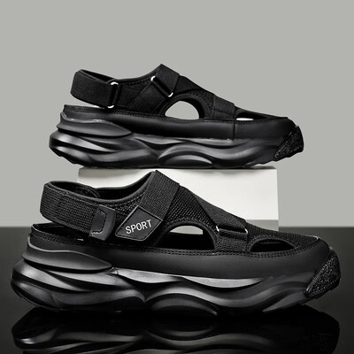 „Summer Cave“ laisvalaikio basutės vyrams, 2023 m. Nauji „Baotou“ sportiniai bateliai, vyriški tėčio vairavimo sandalai, skirti vyriškų paplūdimio batų platforminiai sandalai