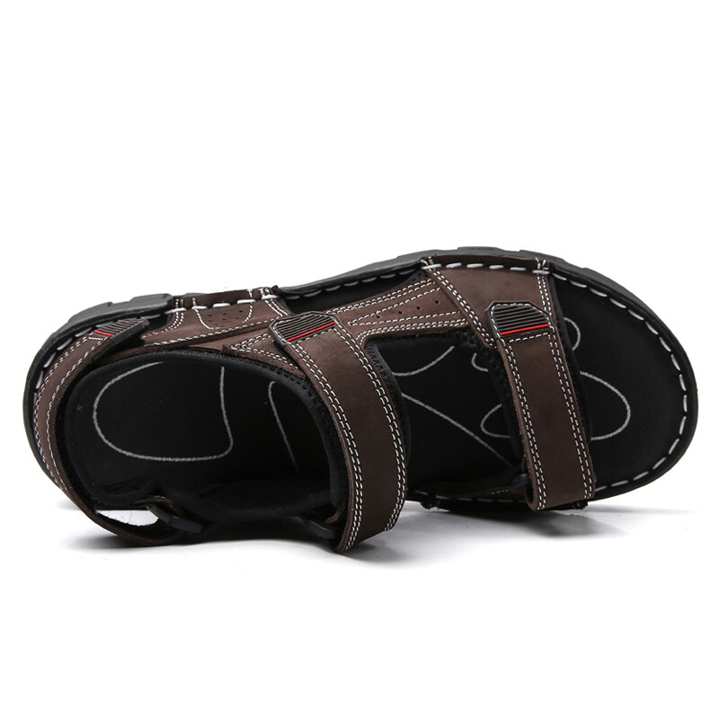 Sandale de vară în aer liber pentru bărbați Sandale din piele Plus mărimea 38-48 Pantofi de vară pentru bărbați Respirabil Sport Beach Sandale Homme