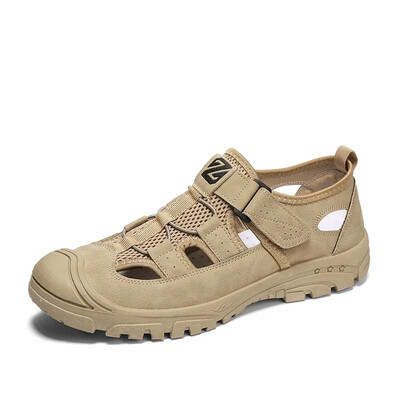 Loafers Meeste suvesandaalid Vintage nahast lamedad rannajalatsid Vabaajalised hingavad mugavad võrkkingad Meeste kingad