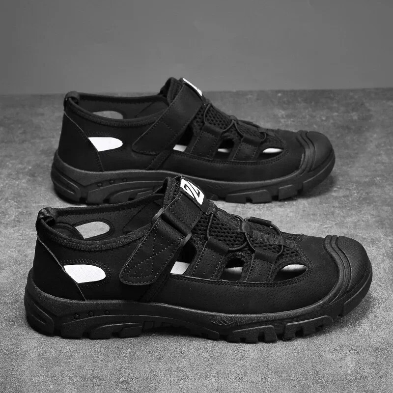 Loafers Meeste suvesandaalid Vintage nahast lamedad rannajalatsid Vabaajalised hingavad mugavad võrkkingad Meeste kingad